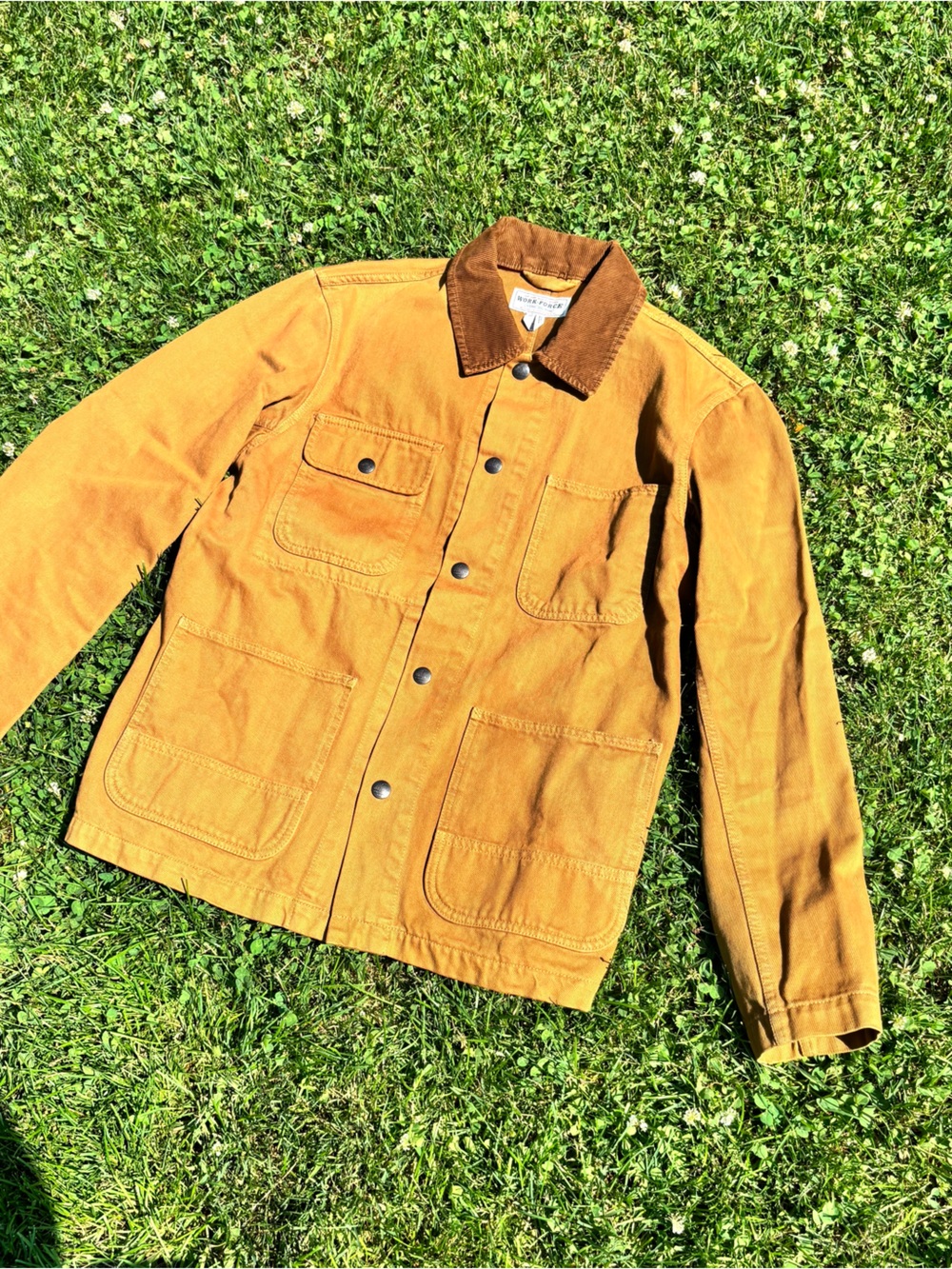 GAP Work Force Men's Golden Tan Field Jacket with Corduroy Collar - Picture 2 of 7